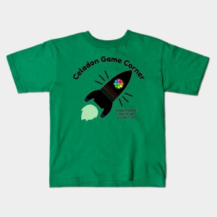 Celadon Game Corner Black Text Kids T-Shirt